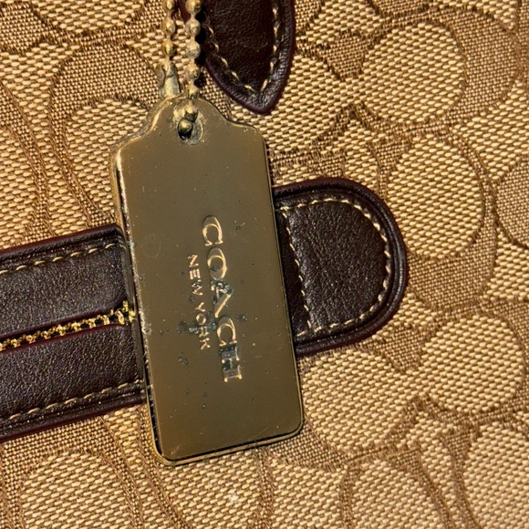 COACH Taylor Tote Bag in Signature Khaki Brown 100% authentic! - Picture 4 of 15